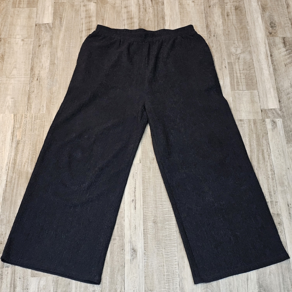 Le Soir Par Molly Bracken Wide Leg Pants Black Size XL